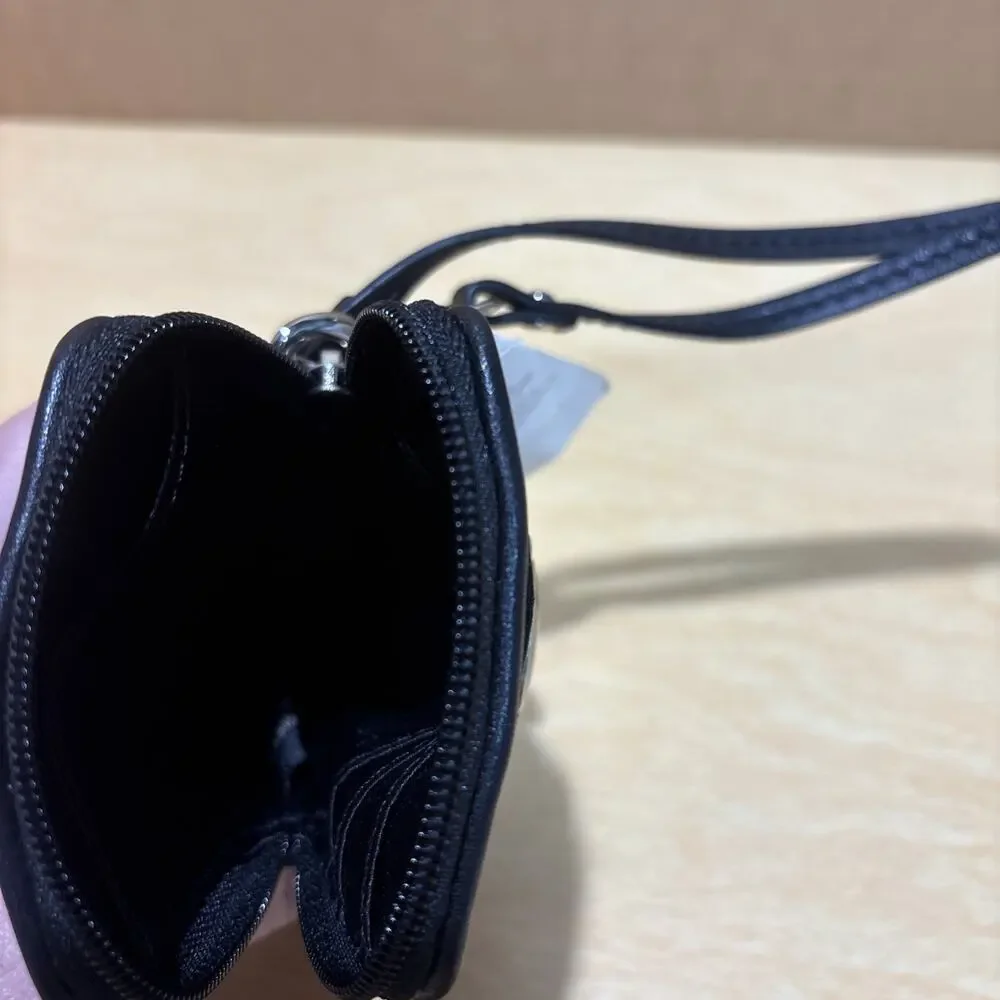 Vintage Y2K NWT Coach Julia Black Signature Nylon Universal Zip Wristlet Wallet